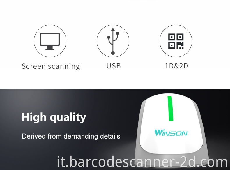 Winson WNI-9610 Nuovo Stile Prodotto 2D CMOS CODE SCANNER POS QR Codice Scanner